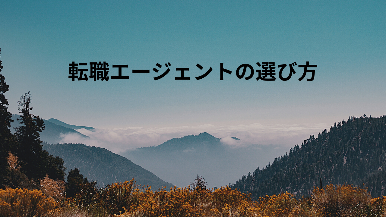 転職エージェントの選び方